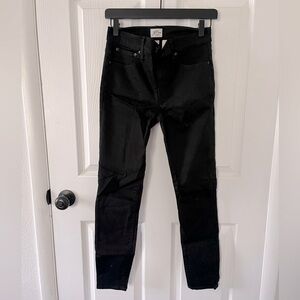 J. Crew Skinny Jeans in Black Denim